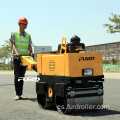 Camine detrás del mini rodillo compactador vibratorio hidráulico de doble tambor 800Kg FYL-800C